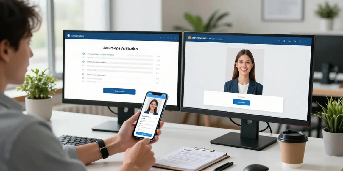 AI-powered age verification system allowing users to verify age with ease and security in a professional workspace.