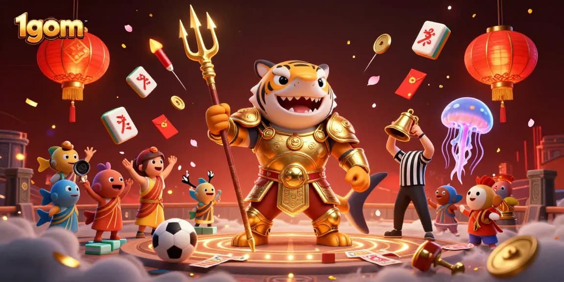 Experience thrilling betting action with 1gom in this energetic underwater scene featuring a golden armor shark.
