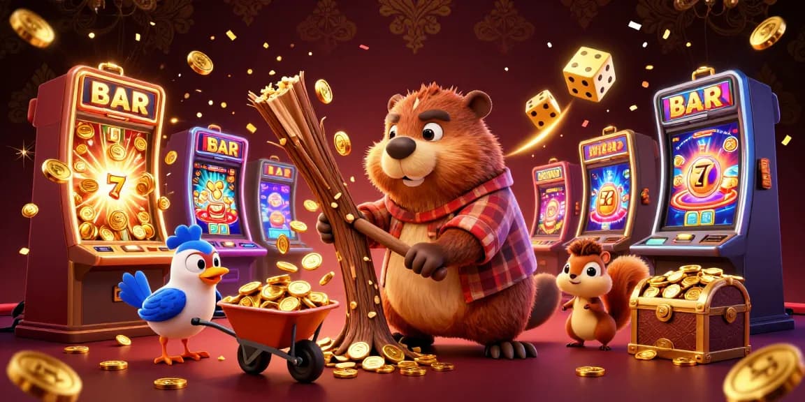 Experience the fun of Link Resmi Roulette Casino Mildcasino in a vibrant 3D gaming scene featuring playful characters and exciting casino elements.