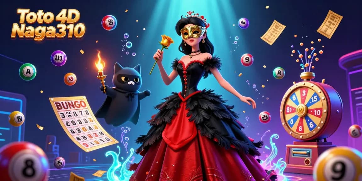 Toto 4D Naga310 provides vibrant, high-energy illustration showcasing interactive lottery elements.