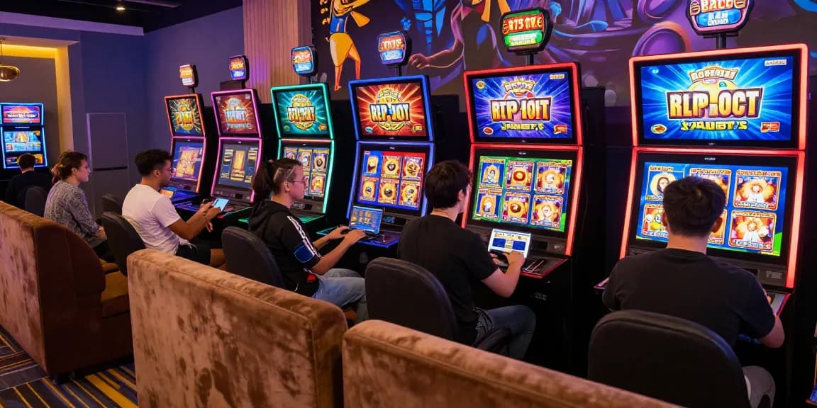 Engaging online slot gaming environment at https://gravatar.com/playbook88official with vibrant visuals and diverse players.