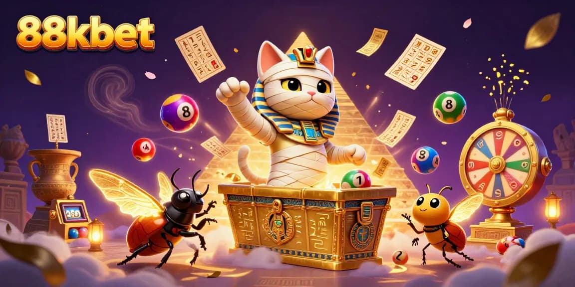 Experience thrilling wins at 88kbet with golden sarcophagus and vibrant gaming elements!