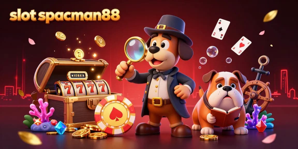Explore spinning wins at slot spaceman88 with a creative 3D detective scene.