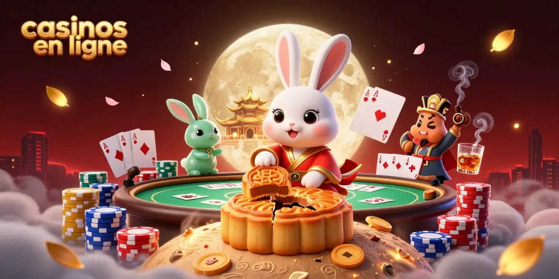 Jouer aux casinos en ligne avec des personnages de conte de fées sur la lune en découvrant des jetons de poker.