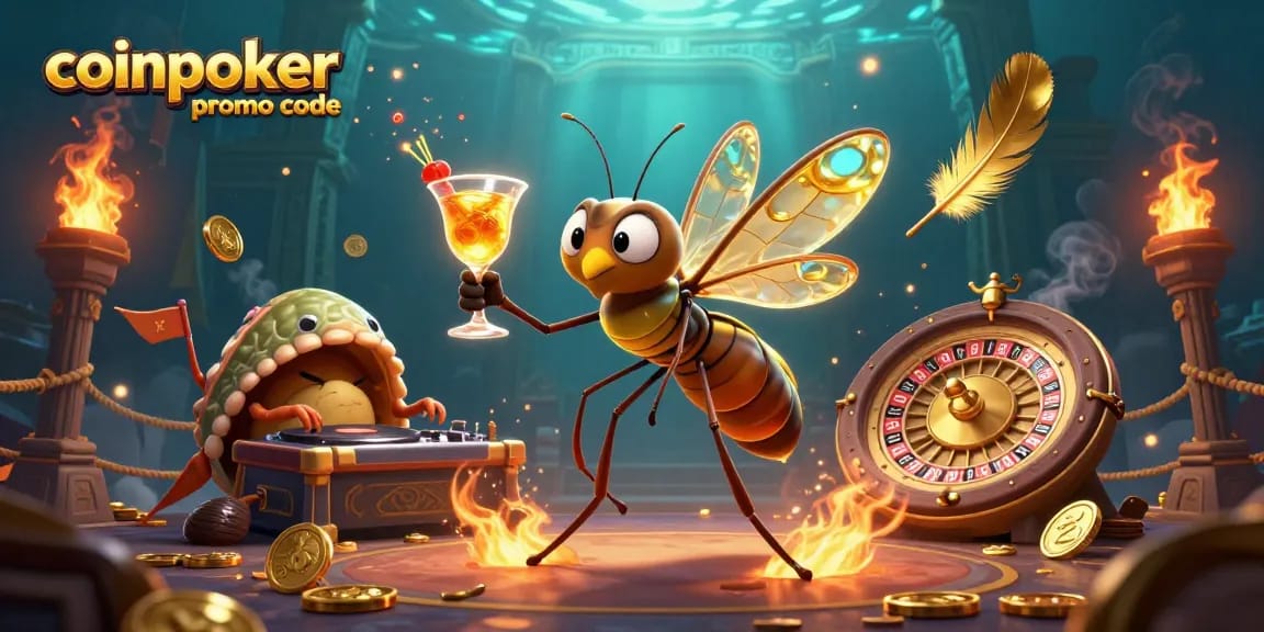 Gagnez des bonus avec le code promo CoinPoker dans une illustration immersive de casino.