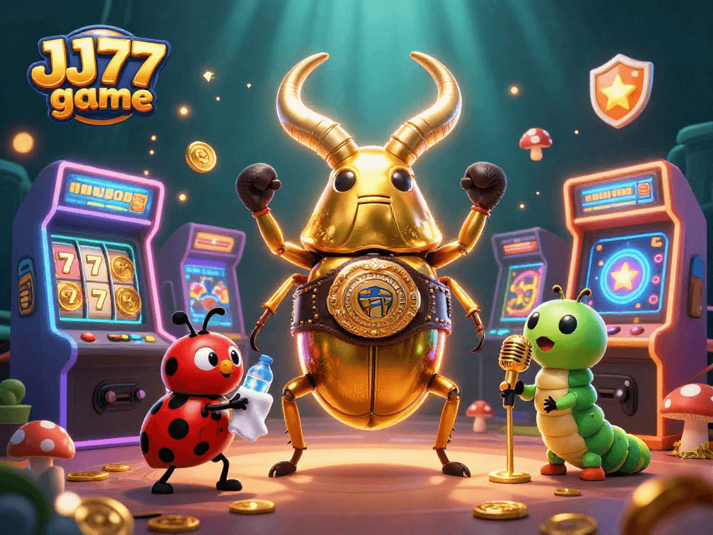 Engage with the vibrant world of the JJ77 game, where colorful arcade elements meet dynamic animations.