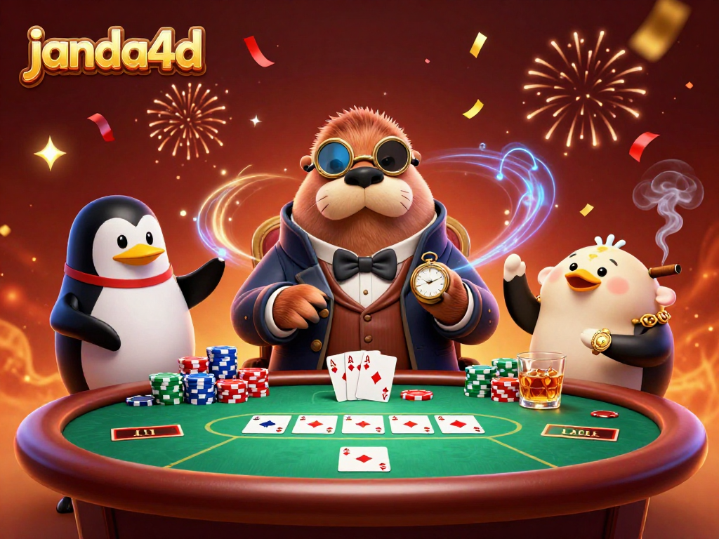 Menyaksikan permainan poker yang mendebarkan di janda4d dengan karakter-karakter unik dan penuh warna.