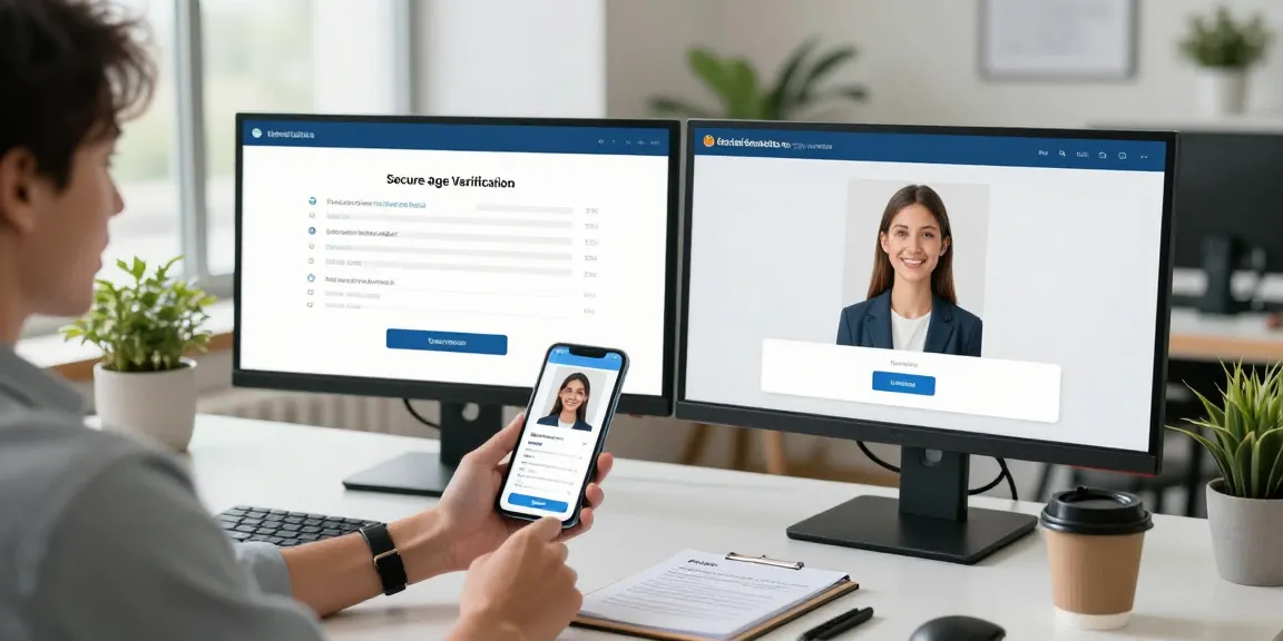 AI-powered age verification system allowing users to verify age with ease and security in a professional workspace.