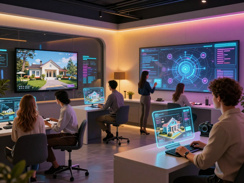 Interactive digital real estate experience featuring rokok88 and innovative virtual property displays.