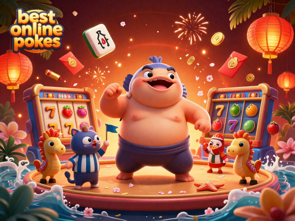 Experience the excitement of the best online pokies with a casino-themed underwater scene featuring a fugu and vibrant game elements.