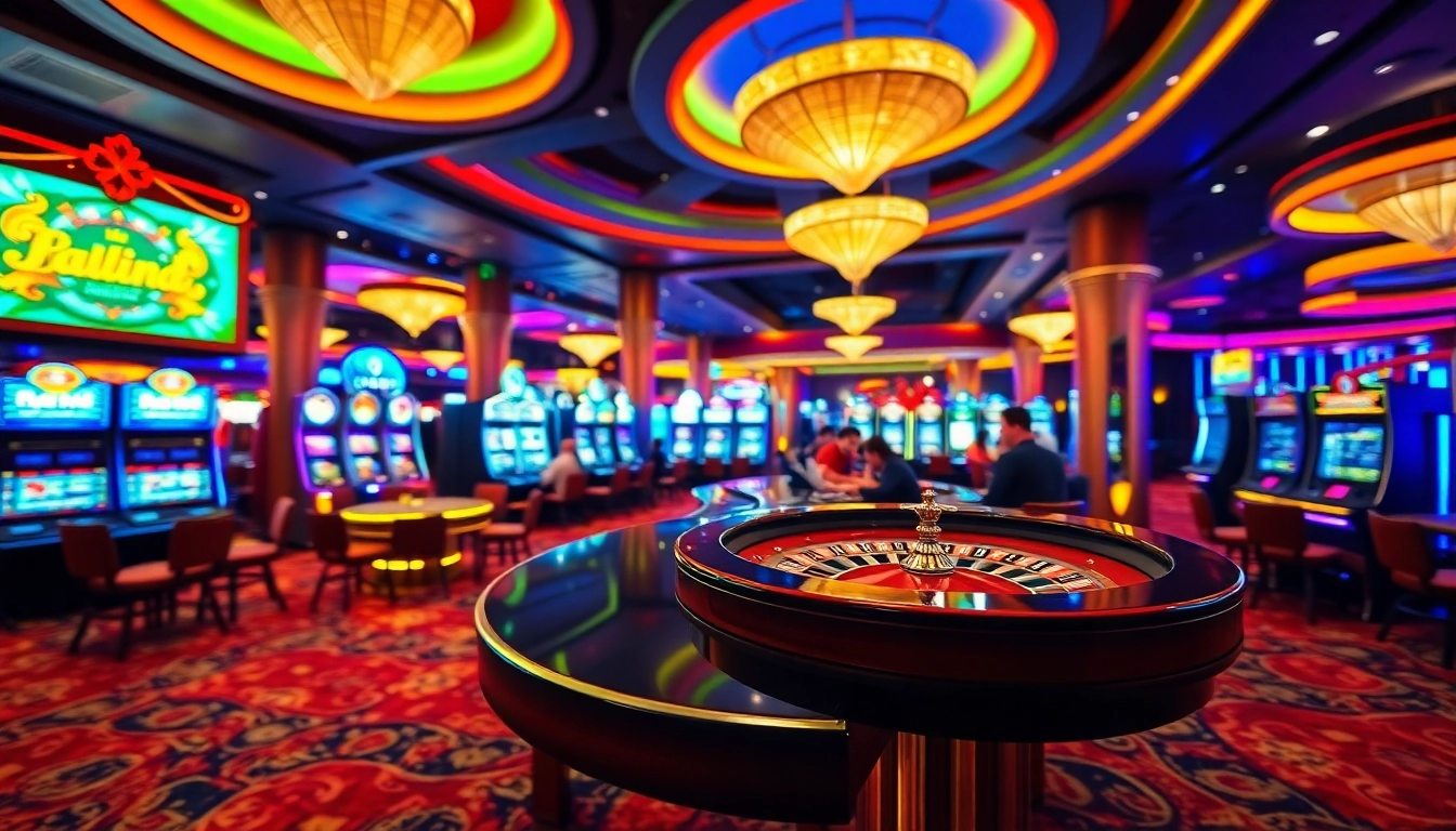 Masuk ke duniabet login dengan suasana kasino yang megah dan ramai.