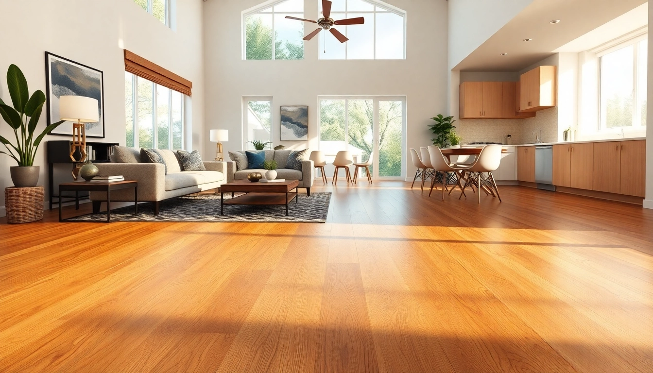 Transform your space with vibrant vinyl plank flooring showcased in a modern living area.