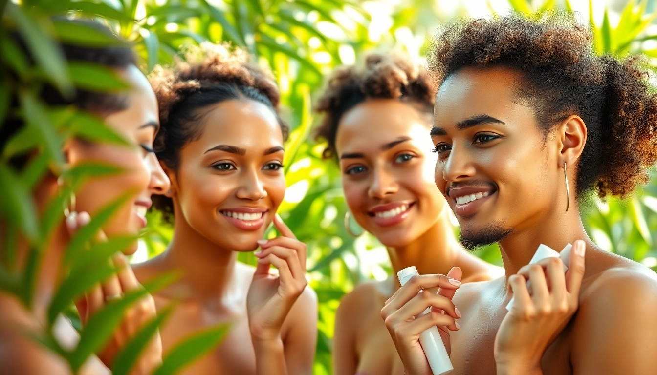 Individuals showcasing does astaxanthin help skin in a bright, natural skincare routine.