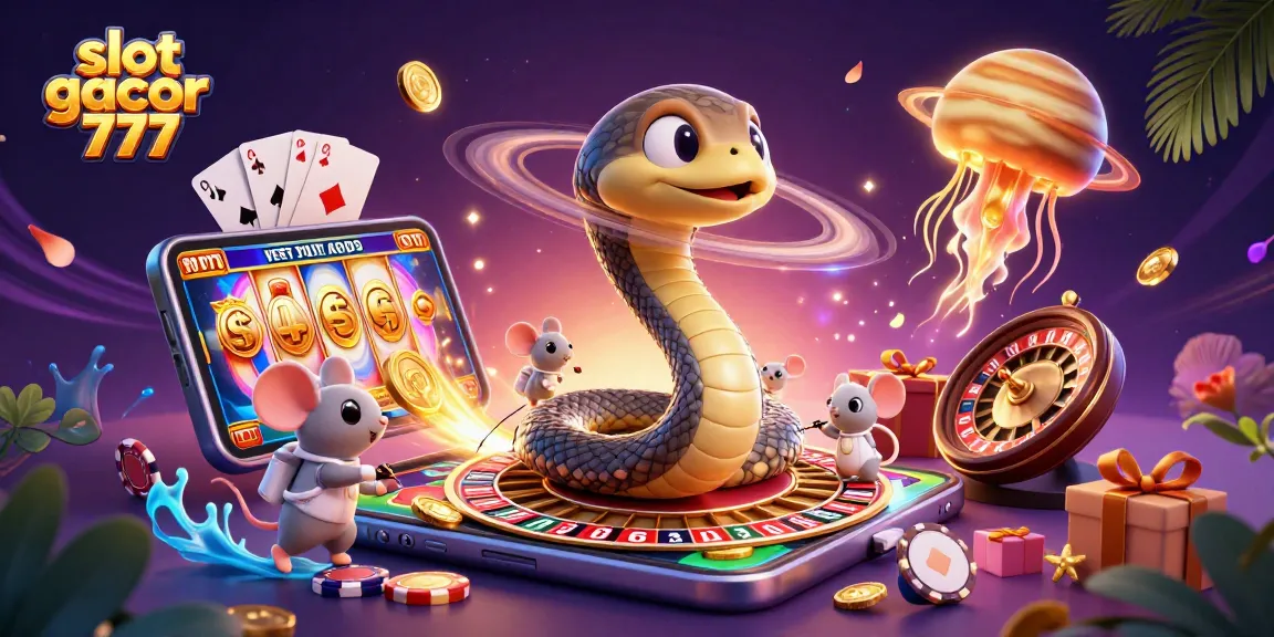 Engage with slot gacor 777 in a vibrant 3D casino illustration showcasing thrilling gameplay and elements.