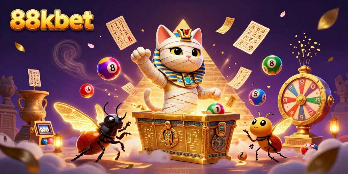Experience thrilling wins at 88kbet with golden sarcophagus and vibrant gaming elements!