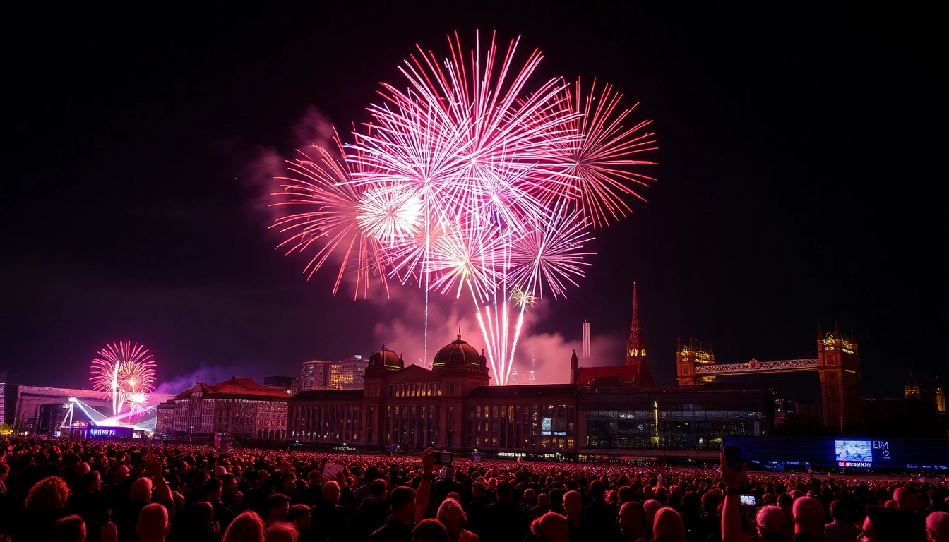 Witnessing the breathtaking manchester fireworks lighting up the night sky over the city.