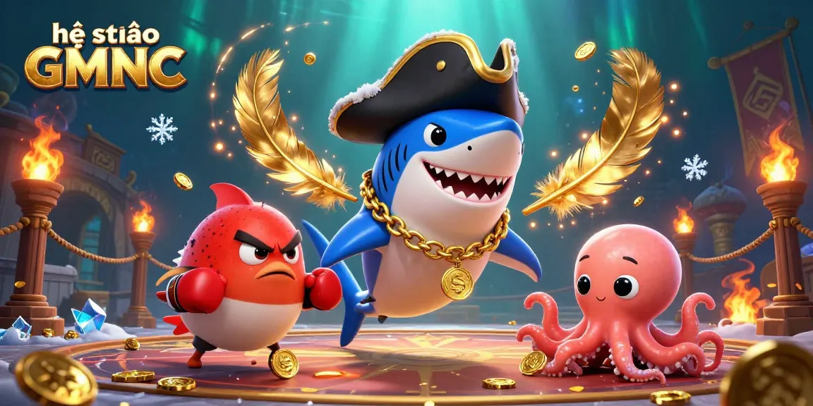 Experience thrilling action with the hệ thống GMNC, showcasing unique pirate-themed characters in an underwater casino setting.