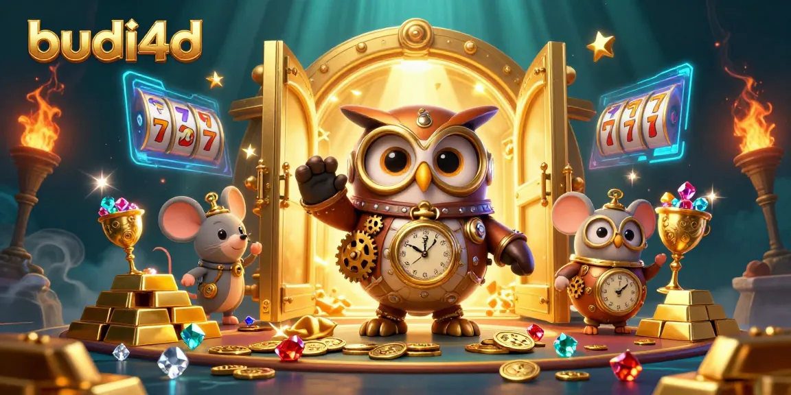 Win big with budi4d in this detailed 3D casino scene filled with treasures and vibrant elements.