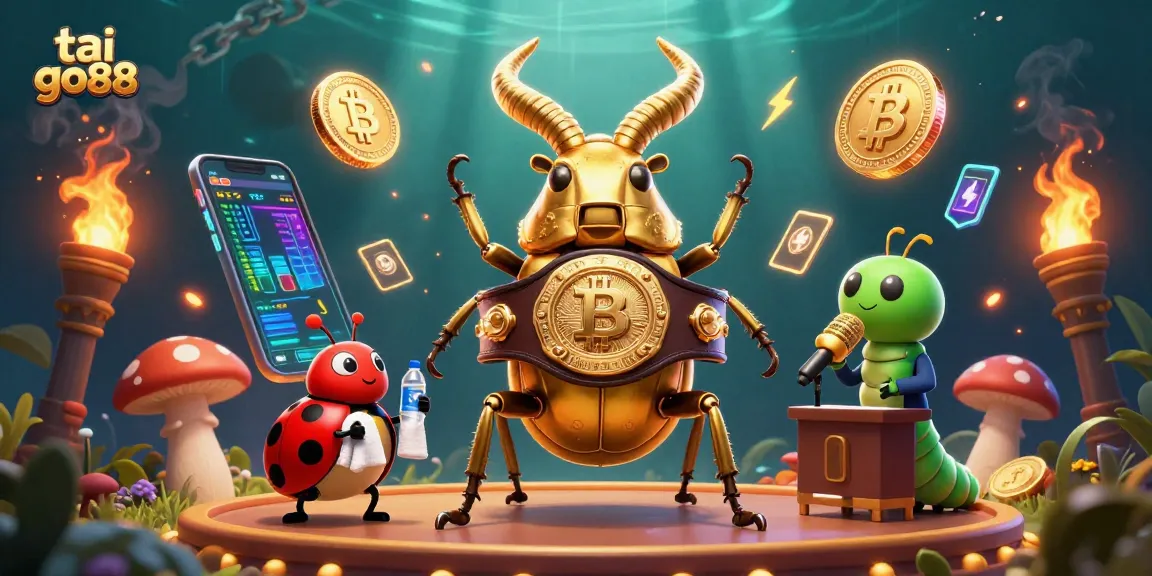 Engage with tai go88's vibrant casino atmosphere featuring glowing coins and charismatic characters.
