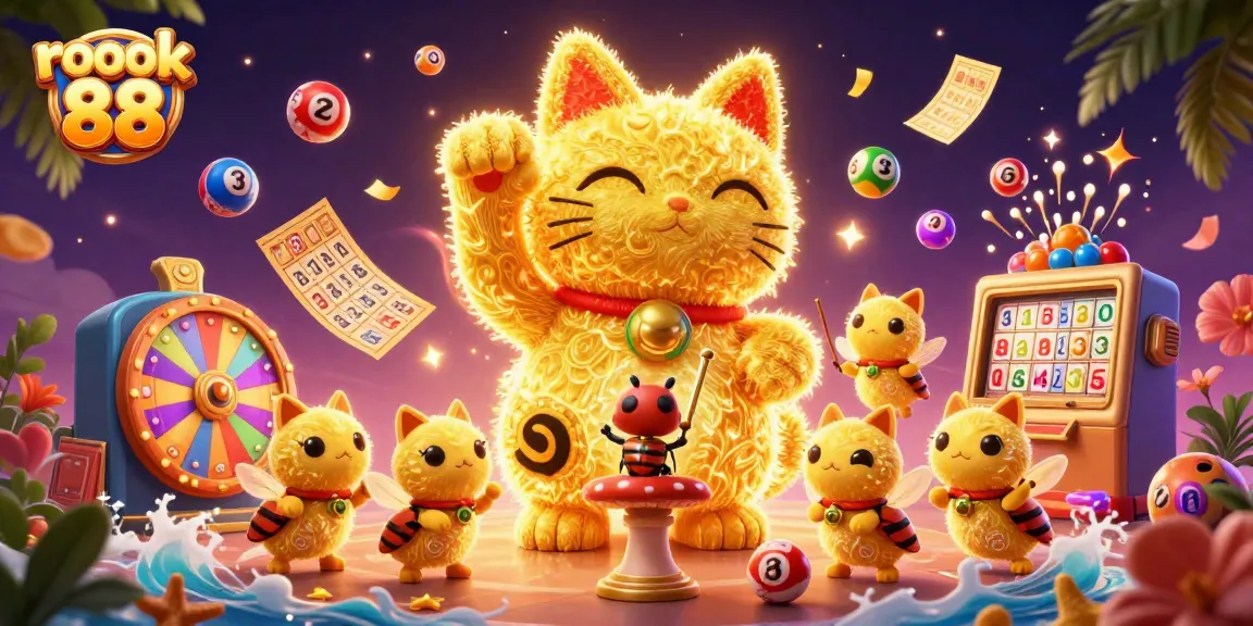 Engage with rokok 88 while enjoying a vibrant 3D casino-themed illustration showcasing lottery elements.