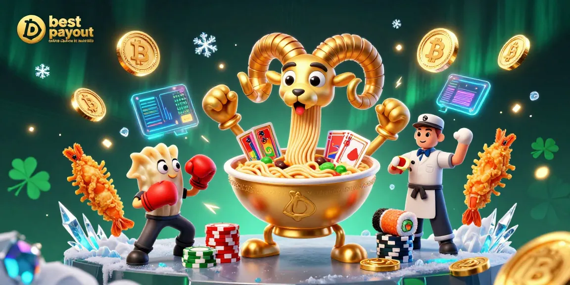 Experience winnings at best payout online casinos in Australia with fun characters and crypto elements.
