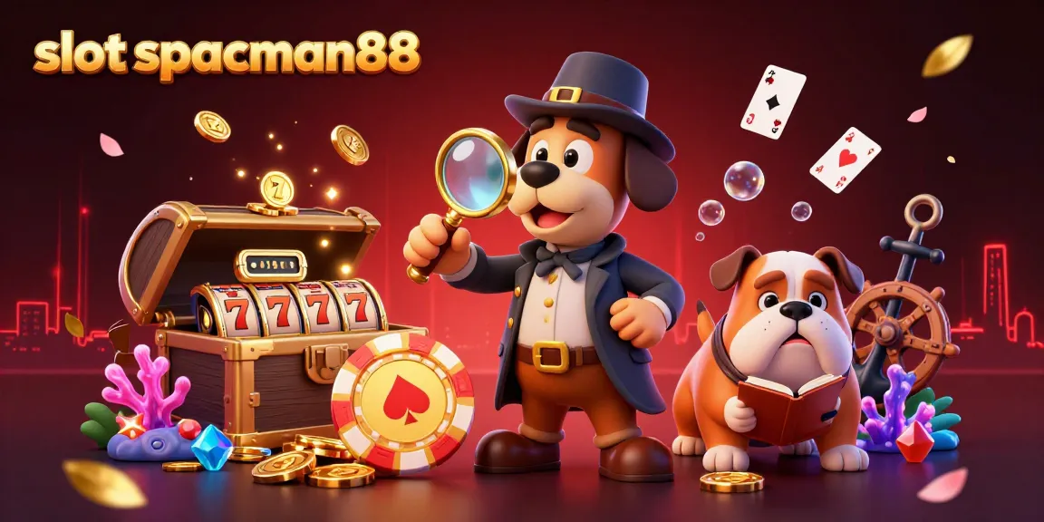 Explore spinning wins at slot spaceman88 with a creative 3D detective scene.