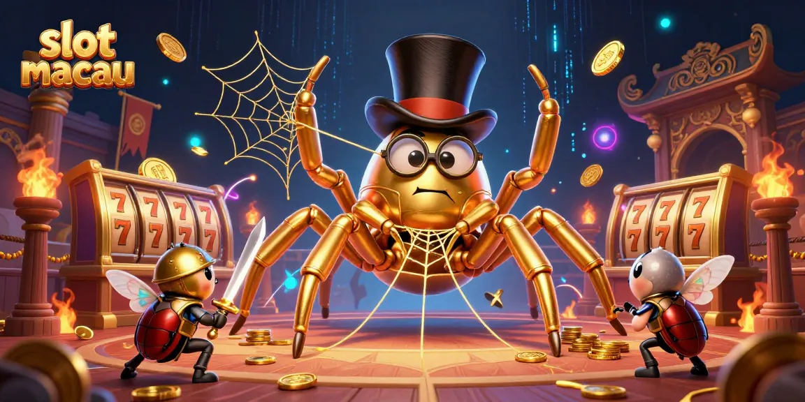 Engage with slot macau's vibrant casino scene featuring golden reels and dynamic characters.
